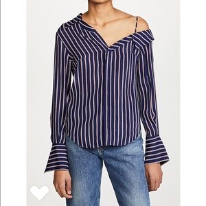NWT Nicholas Silk blend off the shoulder blouse